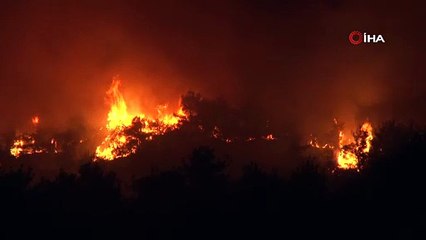 Yangın 28 saattir sürüyor, alevler böyle görüntülendi