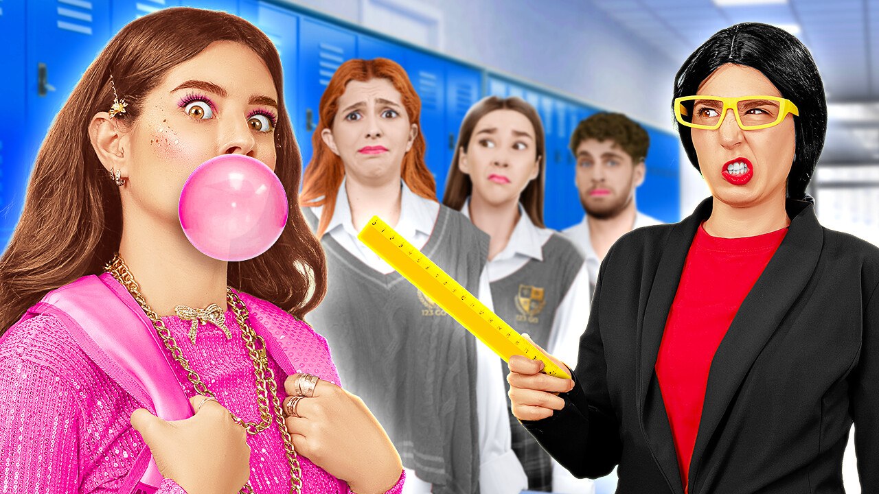 NEW 123GO! SURVIVING HIGH SCHOOL | Cool School Hacks for Popular Student