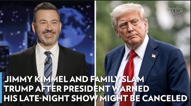Jimmy Kimmel and Family Team Up to Slam Trump, Who Warned That Kimmel's Late-Night Show Might Be Canceled Next