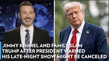 Jimmy Kimmel and Family Team Up to Slam Trump, Who Warned That Kimmel's Late-Night Show Might Be Canceled Next