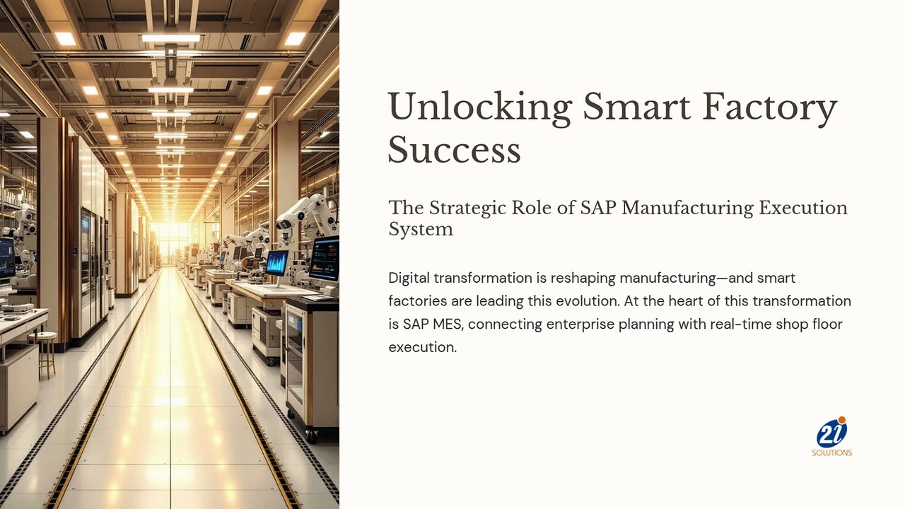 The Strategic Role of SAP Manufacturing Execution System