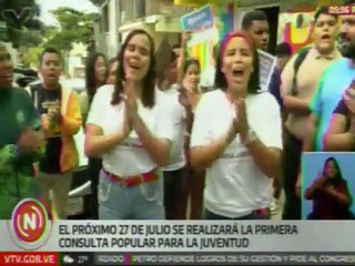 Juventud venezolana se alista para participar en la Consulta Popular del 27 de julio