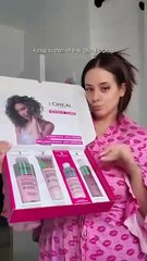 My GLOSSY hair wash routine w. L’Oreal 💕 #hairroutine #shortsfeed