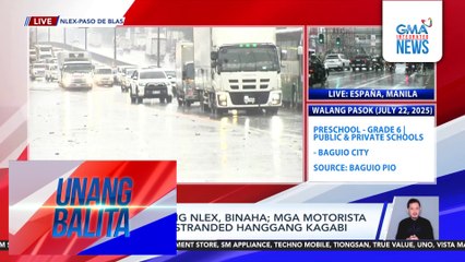 Ilang bahagi ng NLEX, binaha; mga motorista at commuter, stranded hanggang kagabi | Unang Balita