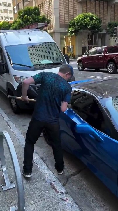 He waited 2 hours for the locksmith so he did this