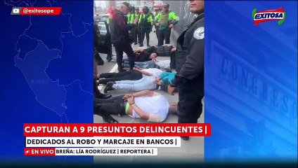 Capturan a 9 presuntos marcas en Breña