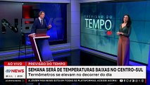 Semana será de temperaturas baixas no centro-sul | Previsão do Tempo