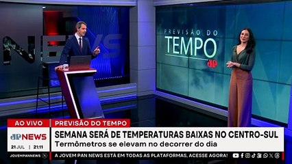 Semana será de temperaturas baixas no centro-sul | Previsão do Tempo