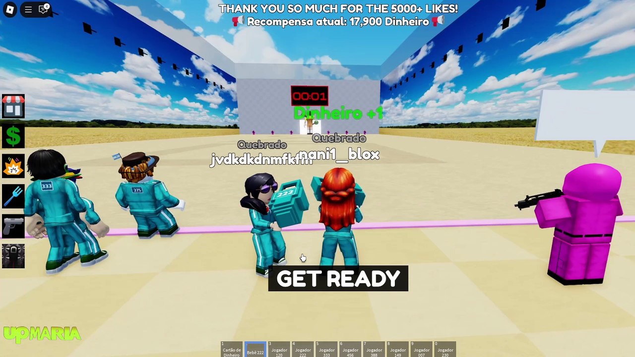 jogando com o bebe squid chegando ao fim do jogo squidgame T3