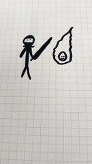 Mostro con ninja nero disegno