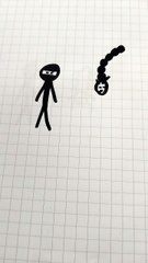 Mostro nero con ninja disegno 3