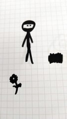 Mostro nero con ninja disegno 2