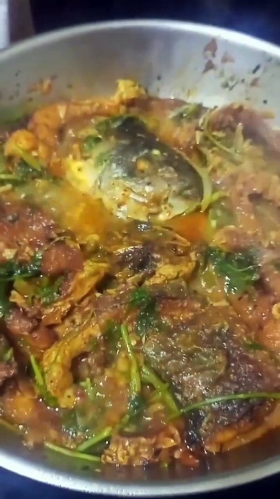 freshwater fish curry for dinner. my recipe style #shortsfeed #cooking #fishcurry