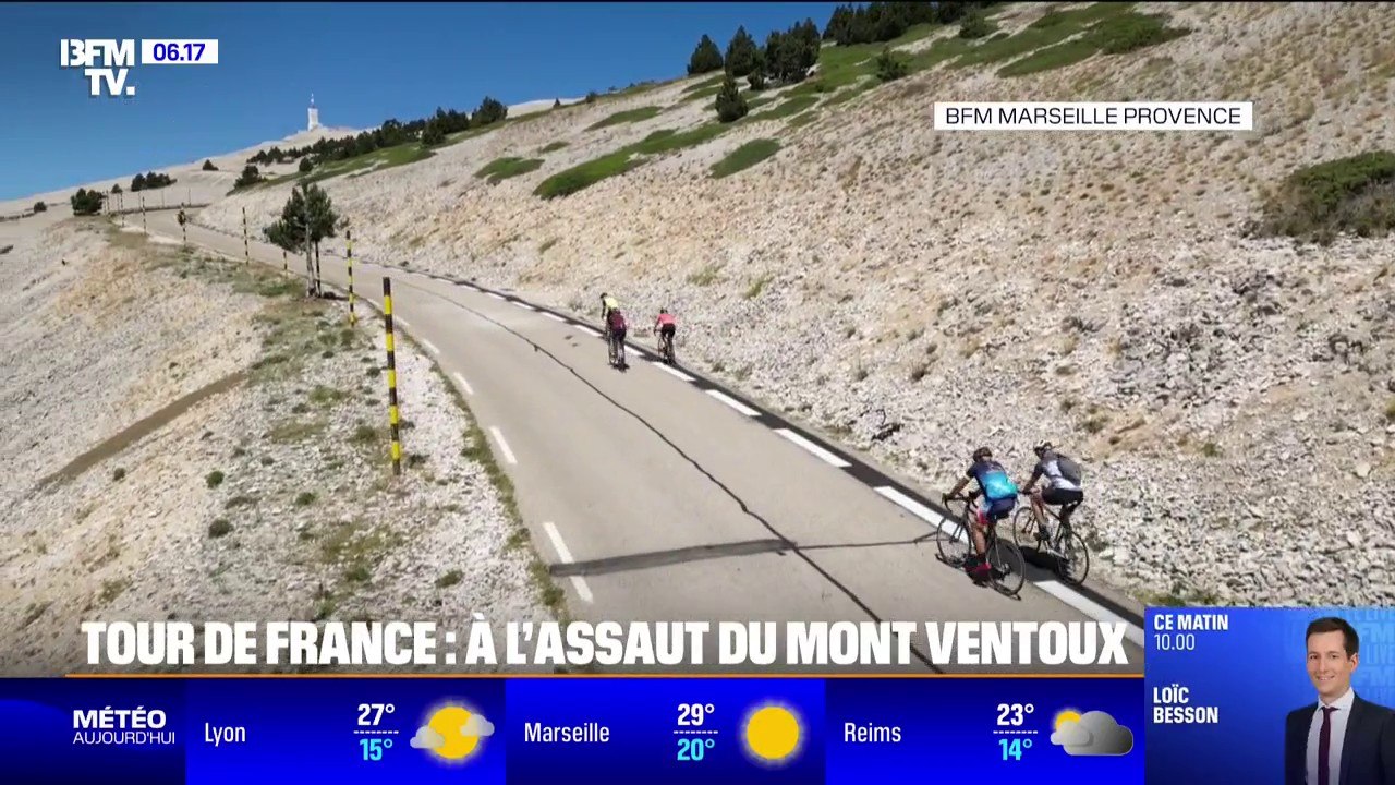 Les pentes du Mont Ventoux se remplissent avant l'arrivée des coureurs du Tour de France