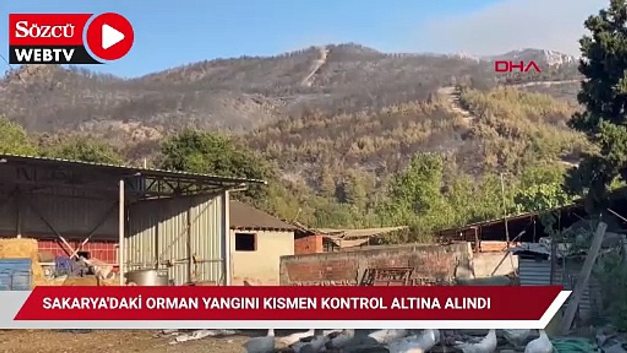 Sakarya'daki orman yangını kısmen kontrol altına alındı
