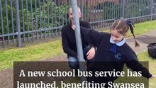 New bus service at St Patrick's Primary School Swansea