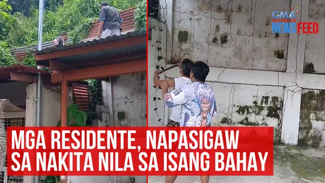 Mga residente, napasigaw sa nakita nila sa isang bahay | GMA Integrated Newsfeed
