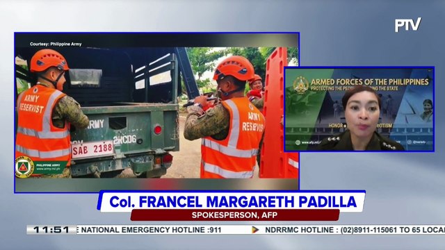 Panayam kay AFP Spokesperson, COL. Francel Margareth Padilla ukol sa humanitarian assistance and disaster response sa mga lugar na sinalanta ng Bagyong #CrisingPH at ng habagat