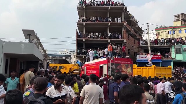 Bangladeş'te askeri eğitim uçağının okul kampüsüne düşmesi sonucu 19 kişi öldü