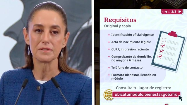 Claudia Sheinbaum abre inscripciones para acceder a la Pensión Mujeres Bienestar para mexicanas de 60 a 62 años