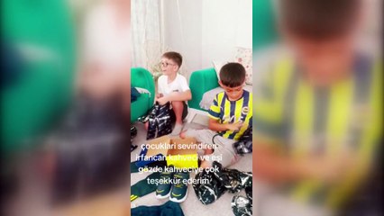 İrfan Can Kahveci ve eşinden minik taraftarlara duygulandıran sürpriz