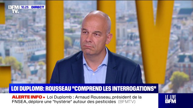 Loi Duplomb: un nouveau vote serait incompréhensible , estime Arnaud Rousseau (FNSEA)