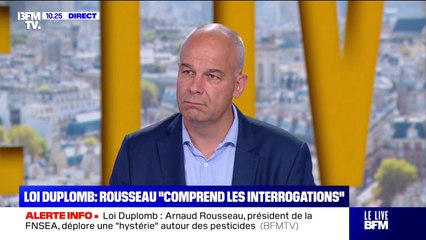 Loi Duplomb: un nouveau vote serait "incompréhensible", estime Arnaud Rousseau (FNSEA)