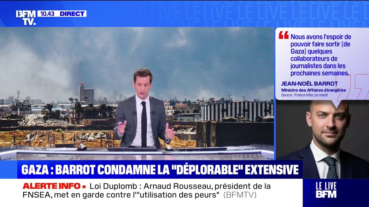 Gaza: la France condamne "avec la plus grande fermeté" la "déplorable" extension de l'offensive israélienne "qui va aggraver une situation déjà catastrophique"