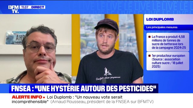 Loi Duplomb: pour Thomas Gibert (Confédération paysanne), le monde agricole est prêt à faire une transition