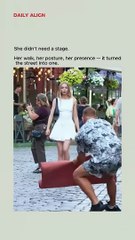 Her walk, her posture, her presence — it turned the street into one.