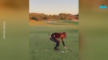 Woman Snaps Boyfriend’s Golf Club in Hilarious Swing Fail