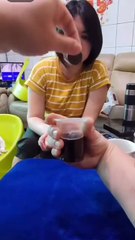 Coin passed through drink