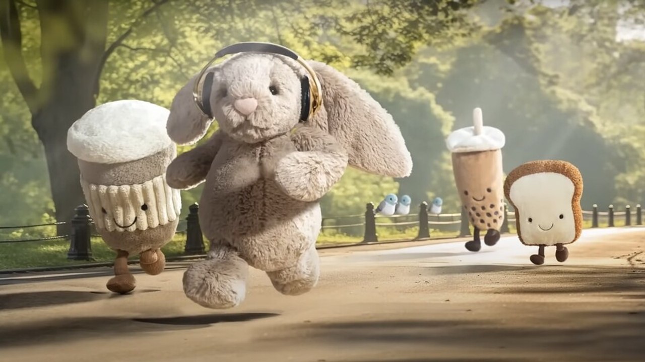Jellycat zeigt im Park Life Trailer einige der beliebtesten Plushys bei Outdoor-Aktivitäten