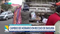 Por el Día del Trabajador Municipal, el recojo de la basura en Cochabamba se realizará solo hasta las 09:00 este martes