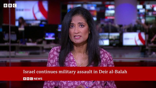 Israel continues military assault in Gaza's Deir al-Balah _ BBC News_HD_60fps