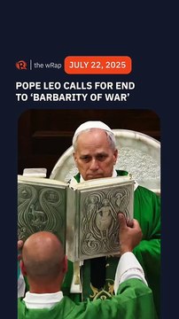 Pope Leo calls for end to ‘barbarity of war’ after strike on Gaza church