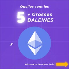 Qui sont les 5 + grosses baleines d'ETH 🐳💰