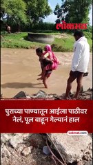 जालन्यातील सावरगाव बुद्रुकमध्ये पूल वाहून गेल्यानं ग्रामस्थांचे हाल