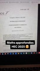 Mon avis sur Hec 2025 Maths approfondies tombé le 24/04/25.#hec #ecg #mathsapprofondies
