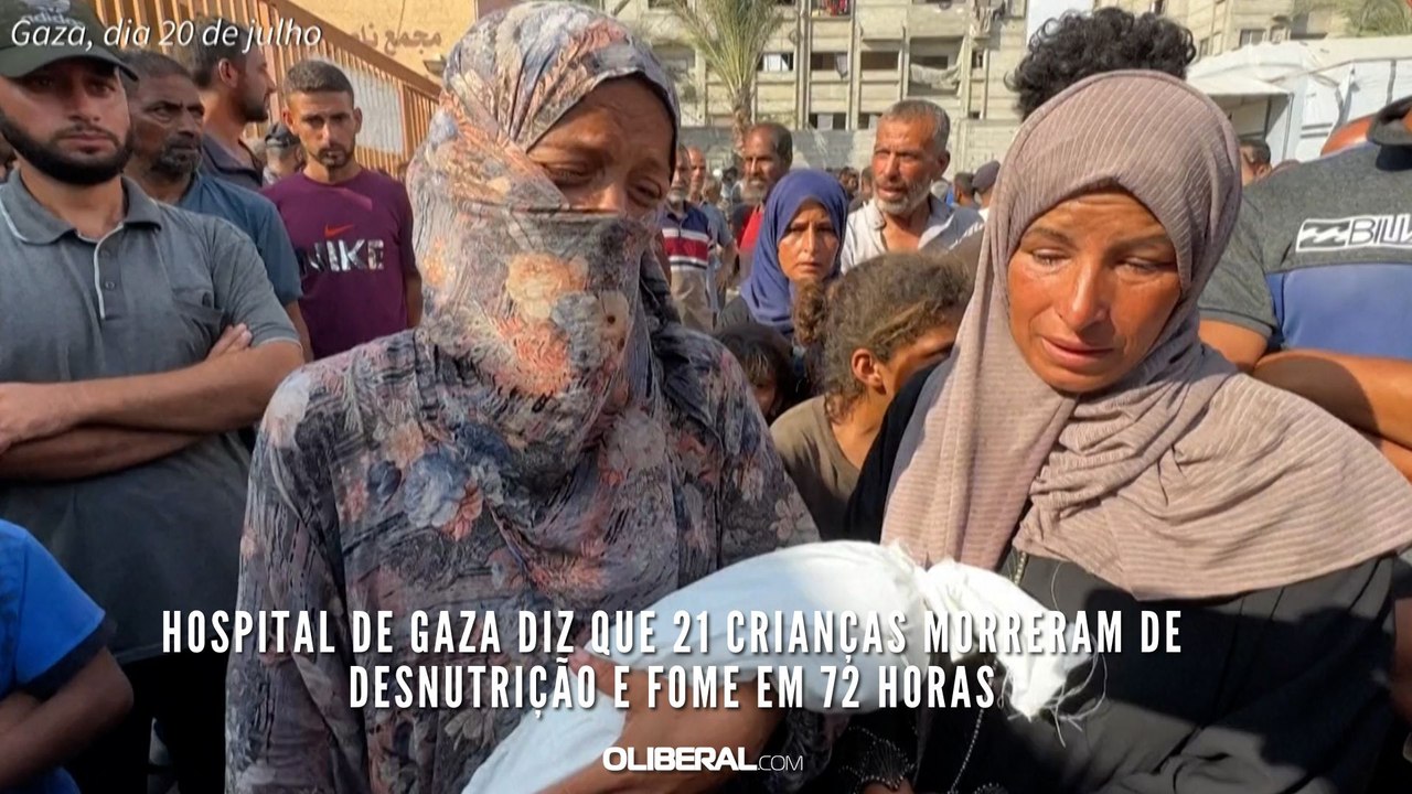 Hospital de Gaza diz que 21 crianças morreram de desnutrição e fome em 72 horas
