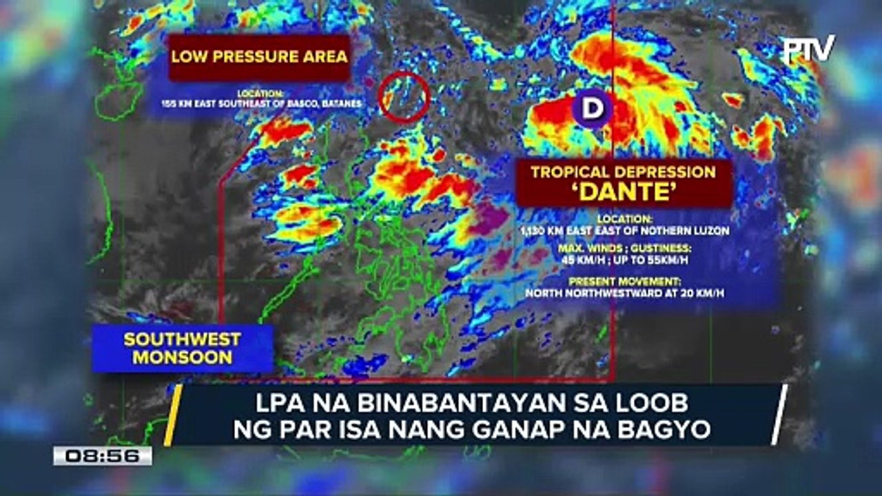 LPA na binabantayan sa loob ng PAR isa nang ganap na bagyo