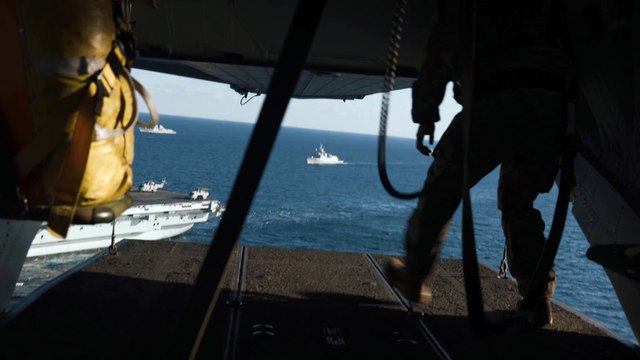 Royal Navy flagship HMS Prince of Wales joins forces with mighty US ships on huge Australia exercise