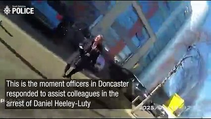 Moment officers arrest Doncaster man who made threats with knife outside Doncaster College