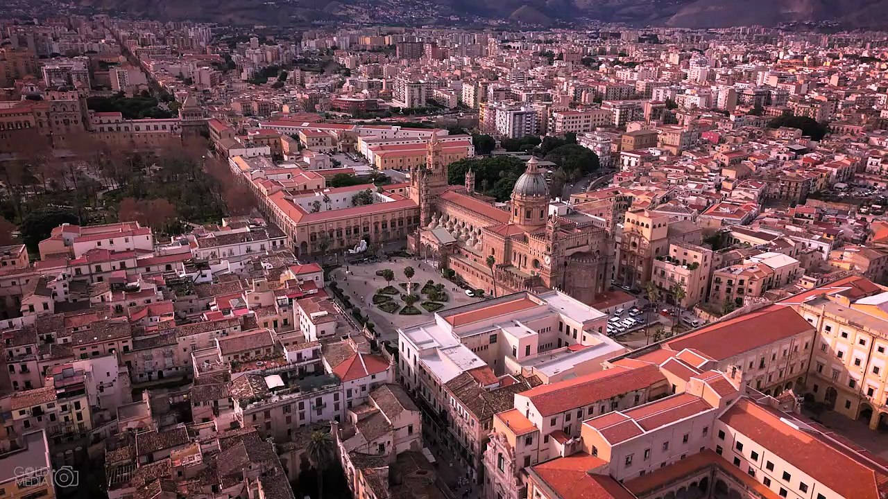 Aerial Majesty: Flying Over Palermo’s Cathedral | Shot by Gold Media