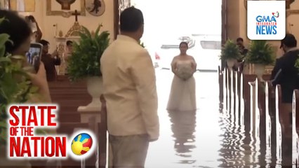 Kasal sa Barasoain Church, natuloy sa gitna ng baha | SONA