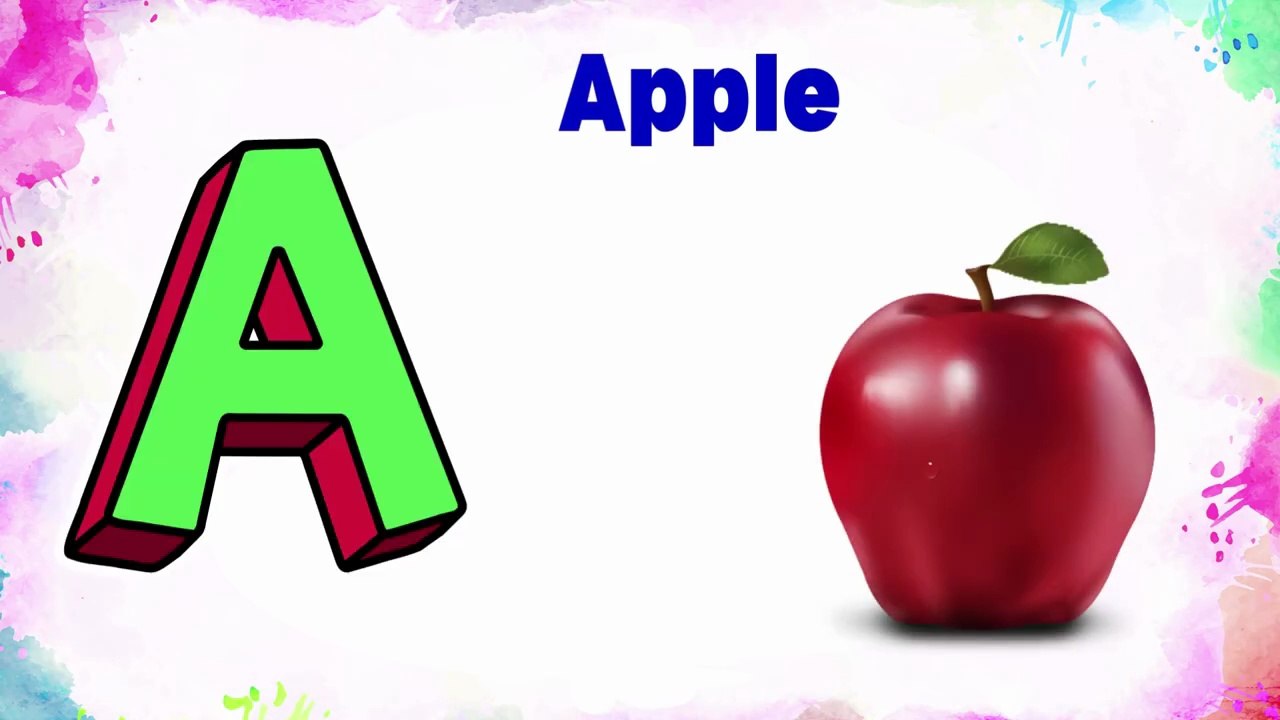 ABC Phonics Song with Two Words _ A for Apple 🍎 _ ABC Alphabet Sounds for babies