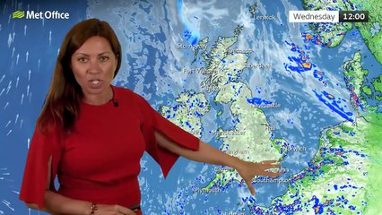 Met Office Tuesday Evening Weather Forecast 22/07/2025