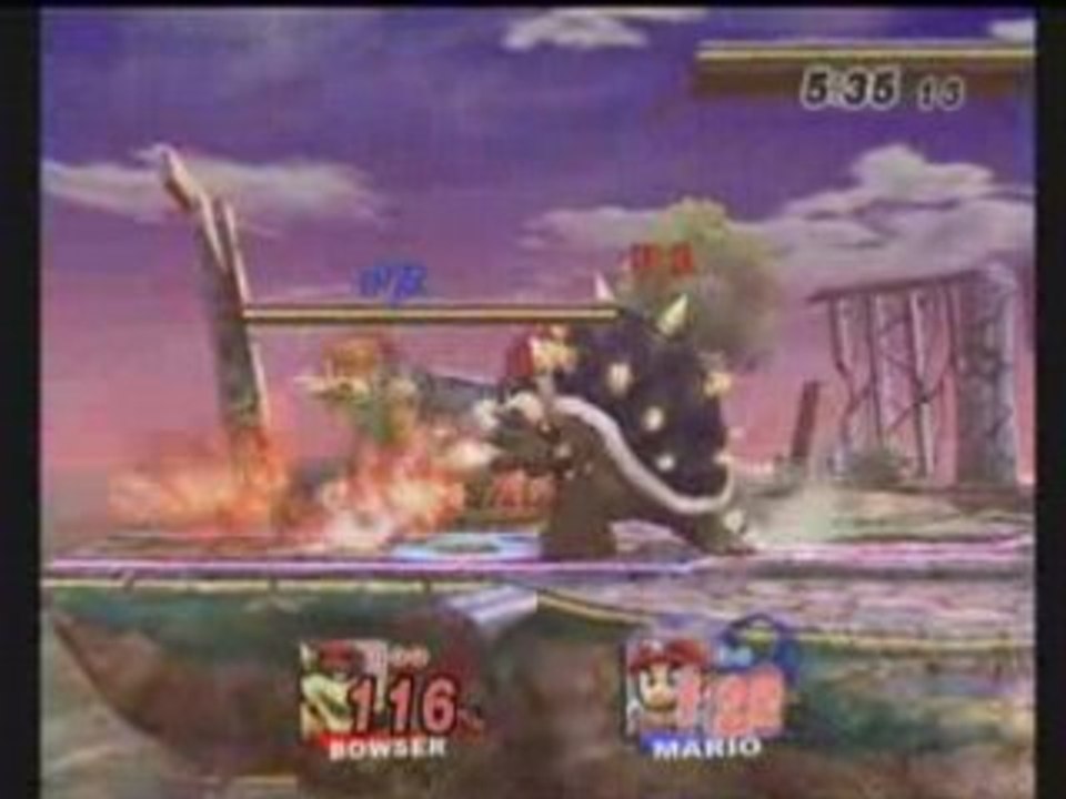 Brawl SN3S (Bowser) Vs Joby (Mario)