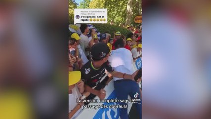 Shocking video shows Tour security guard violently attacking pro-Palestine protester during final sprint