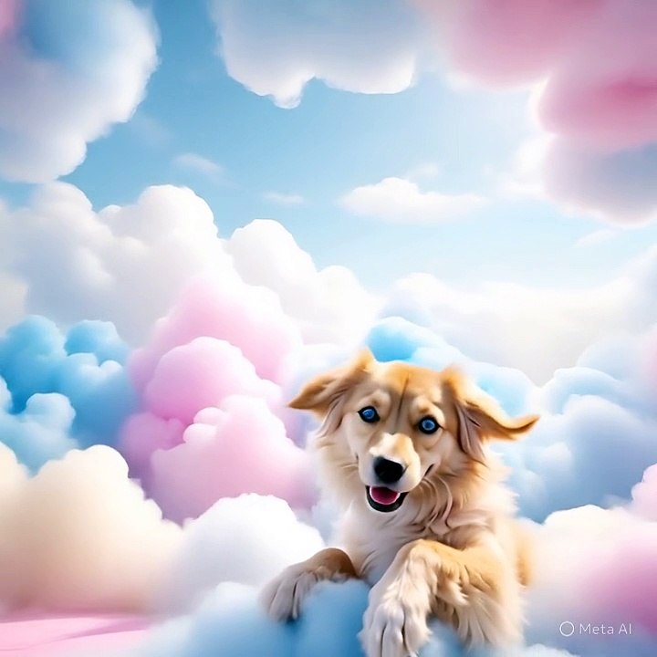 dog fling in cloud